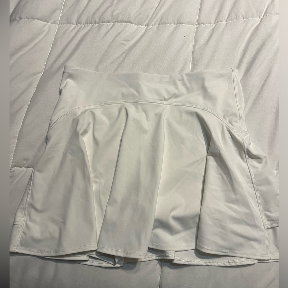 White tennis skirt